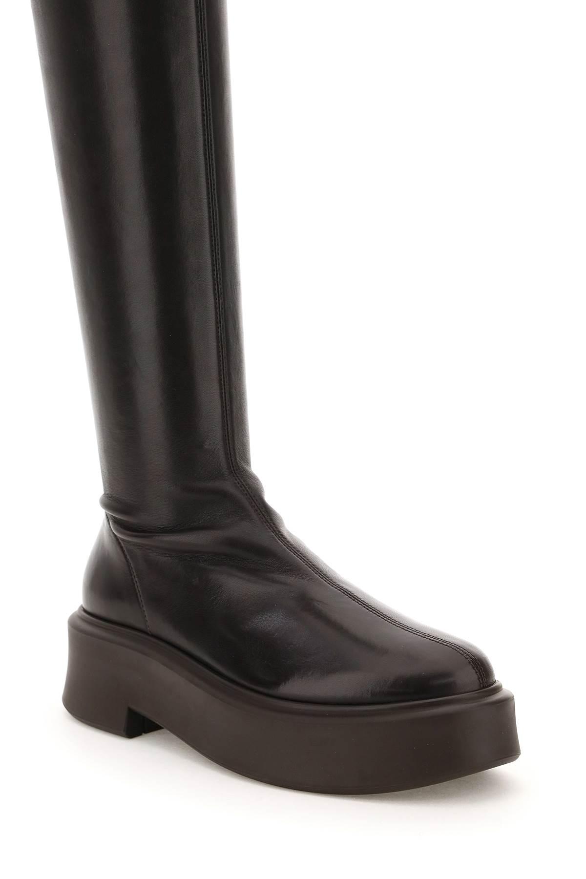 The Row Nappa Stretch Zip Boots in Black | Lyst