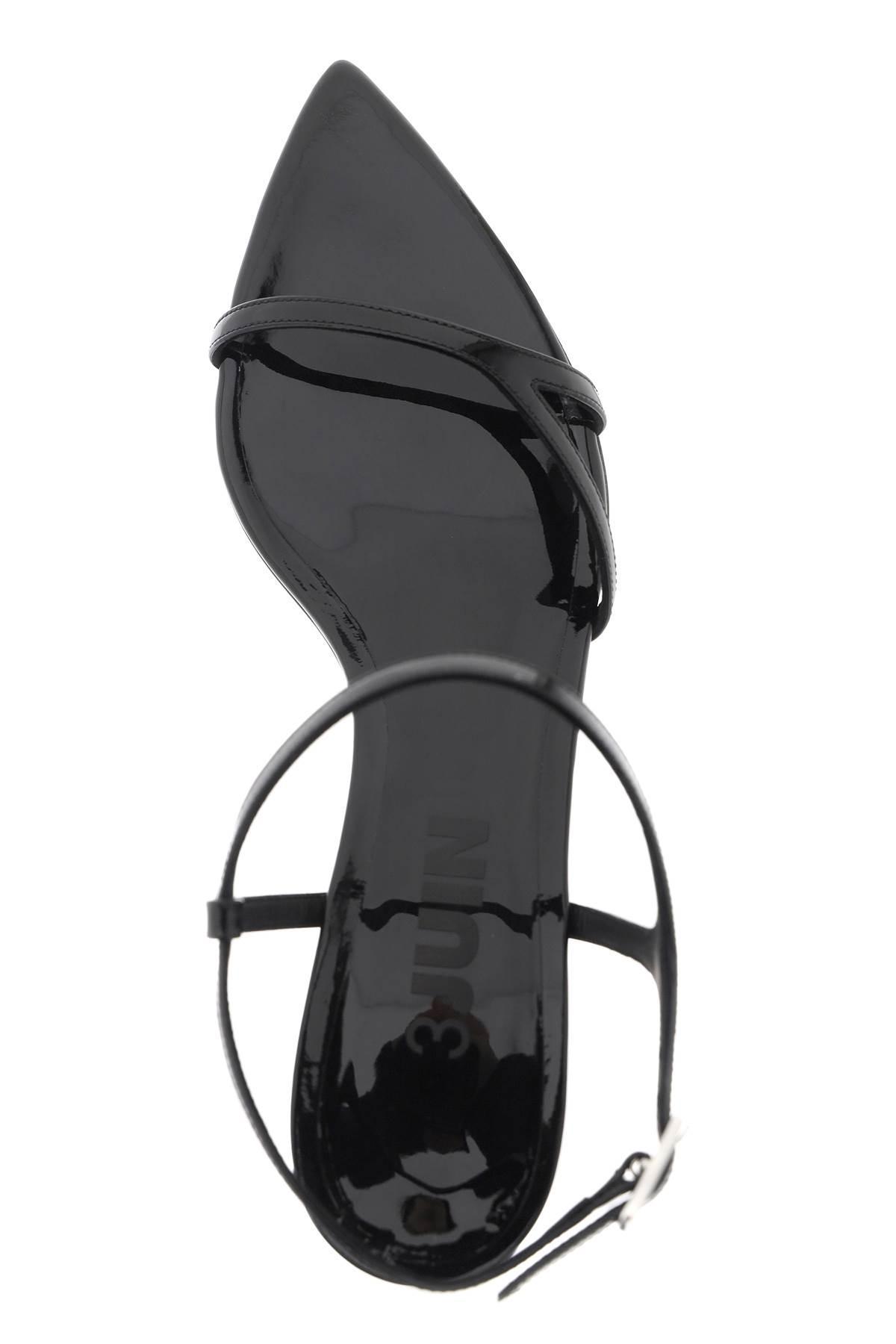 3juin 100mm metallic leather sandals - Silver