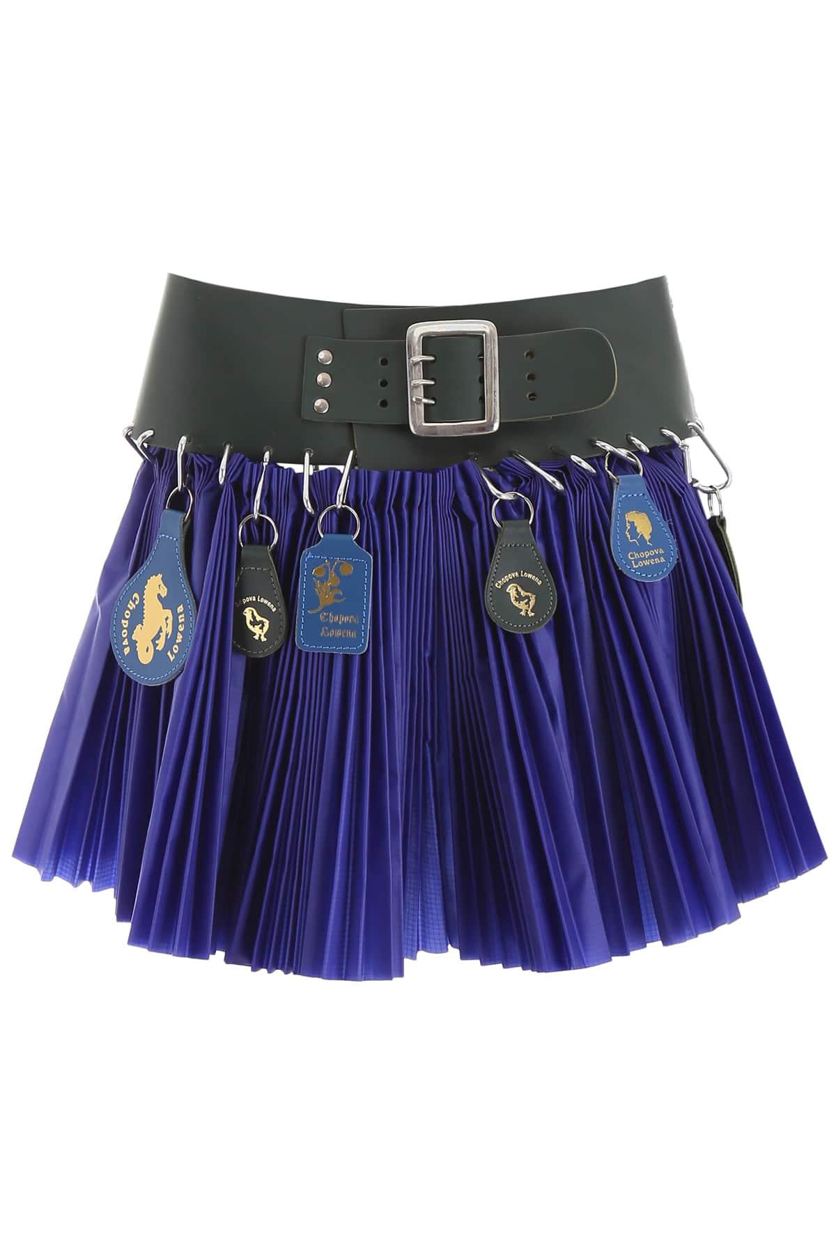 Chopova Lowena Synthetic Pleated Nylon Mini Skirt in Blue - Save 30% - Lyst
