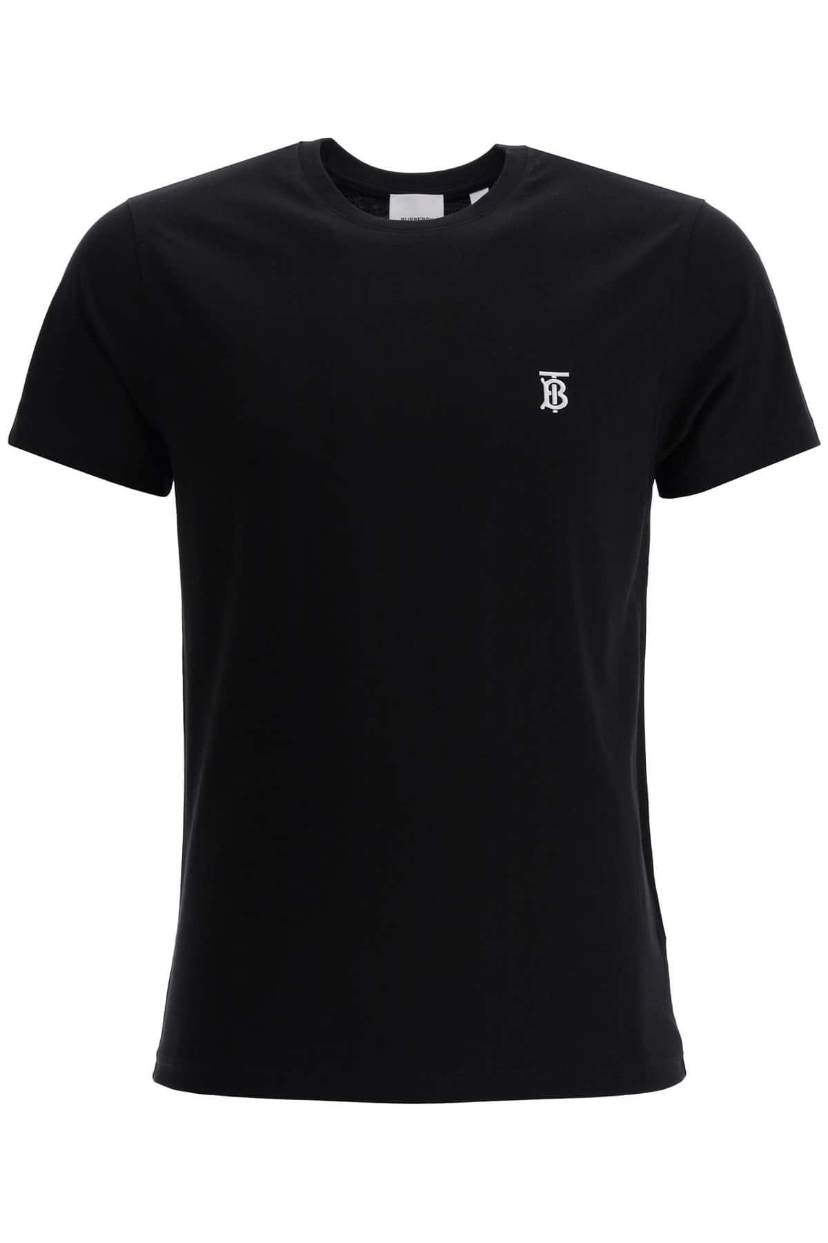 Burberry Cotton Tb Monogram T-shirt in Black for Men - Lyst
