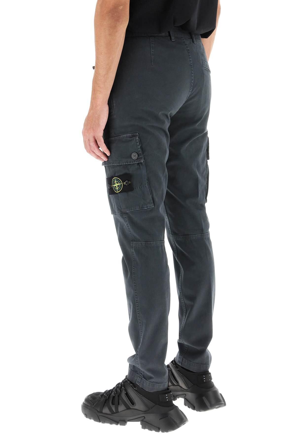 Stone Island Slim Fit Cargo Pants in Blue for Men | Lyst