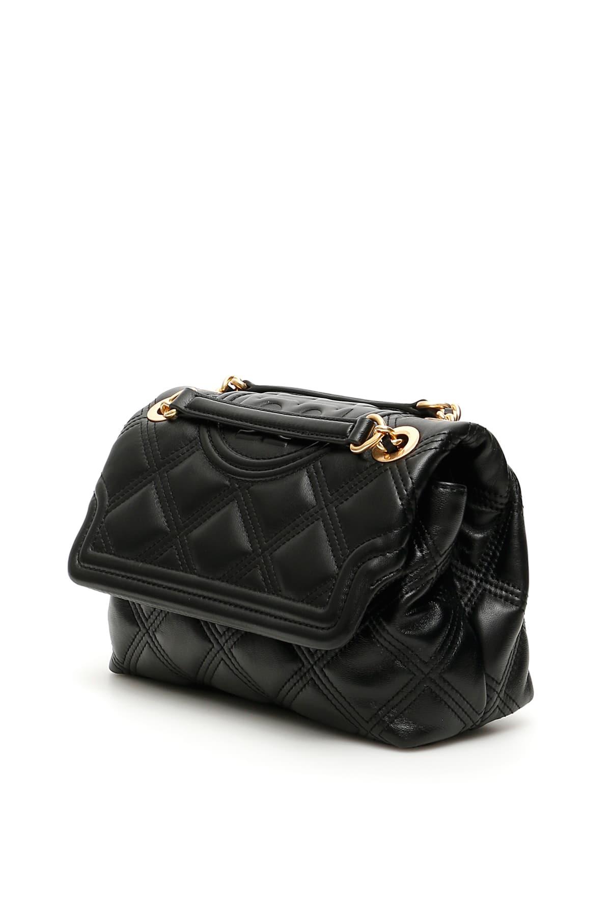 Tory Burch Leather Small Quilted Fleming Soft Bag in Black - Save 9% - Lyst