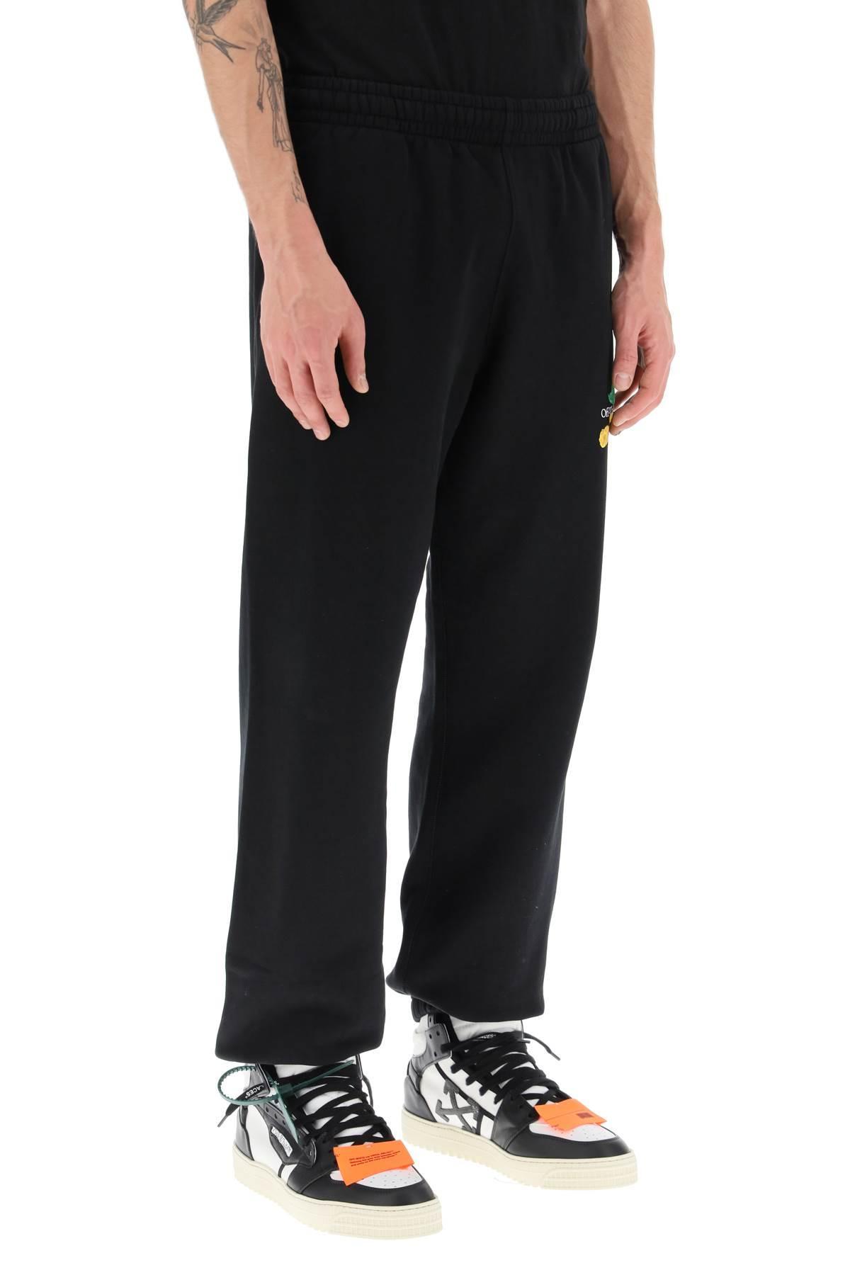 Off White c o Virgil Abloh Brush Arrow Sweatpants in Black for Men
