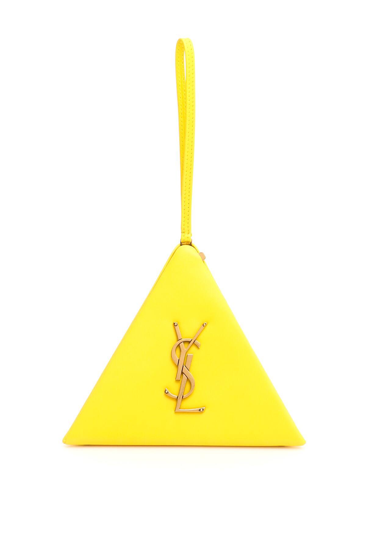 Saint Laurent Pyramid Box Bag in Yellow | Lyst