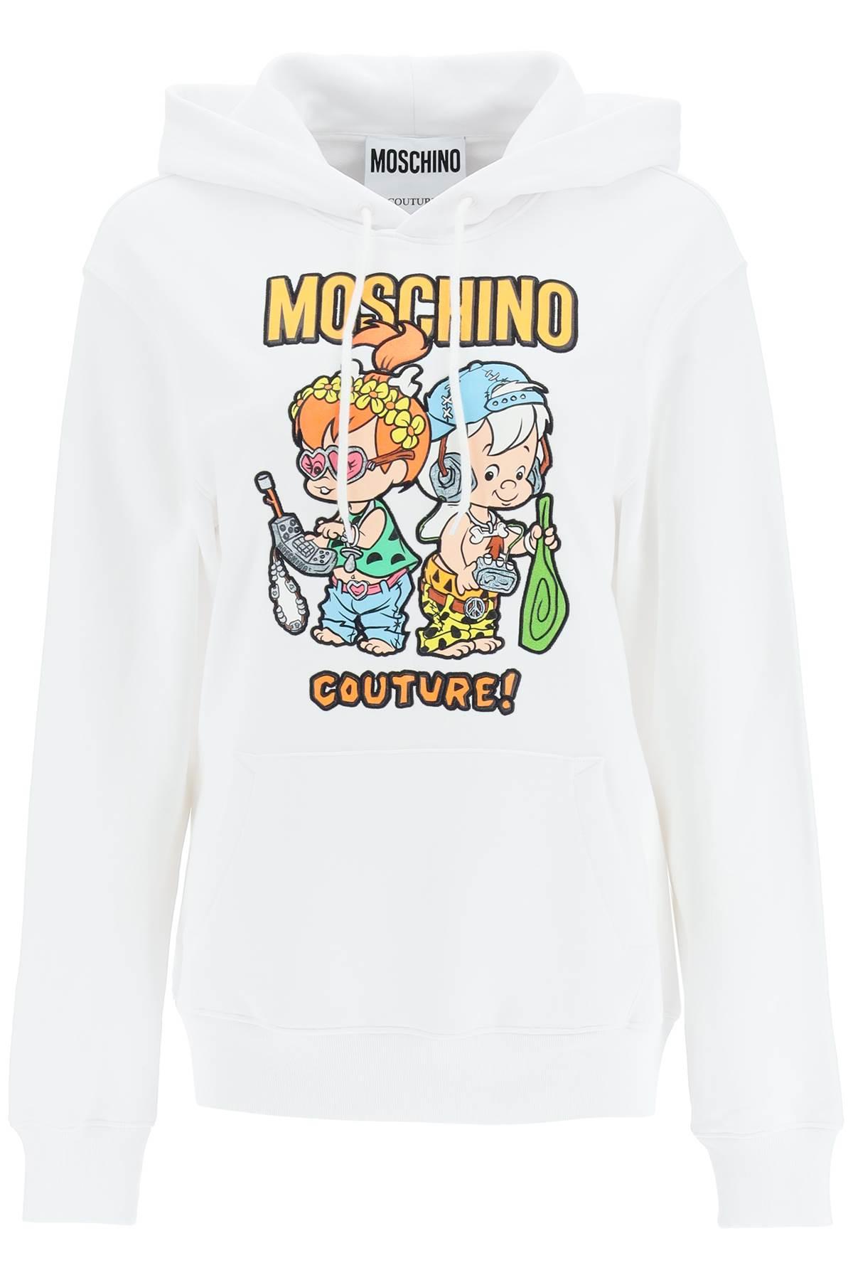 Moschino 'the Flintstones' Hoodie in White | Lyst