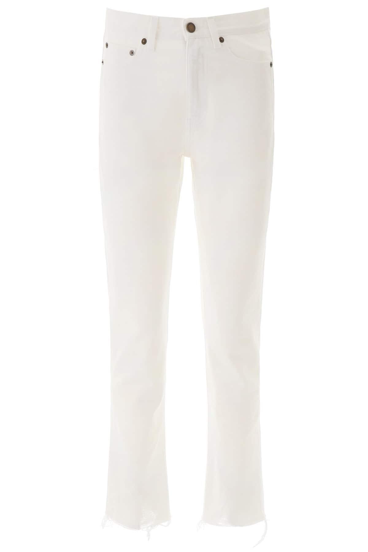 Saint Laurent Denim Carrot Fit Jeans in White Lyst