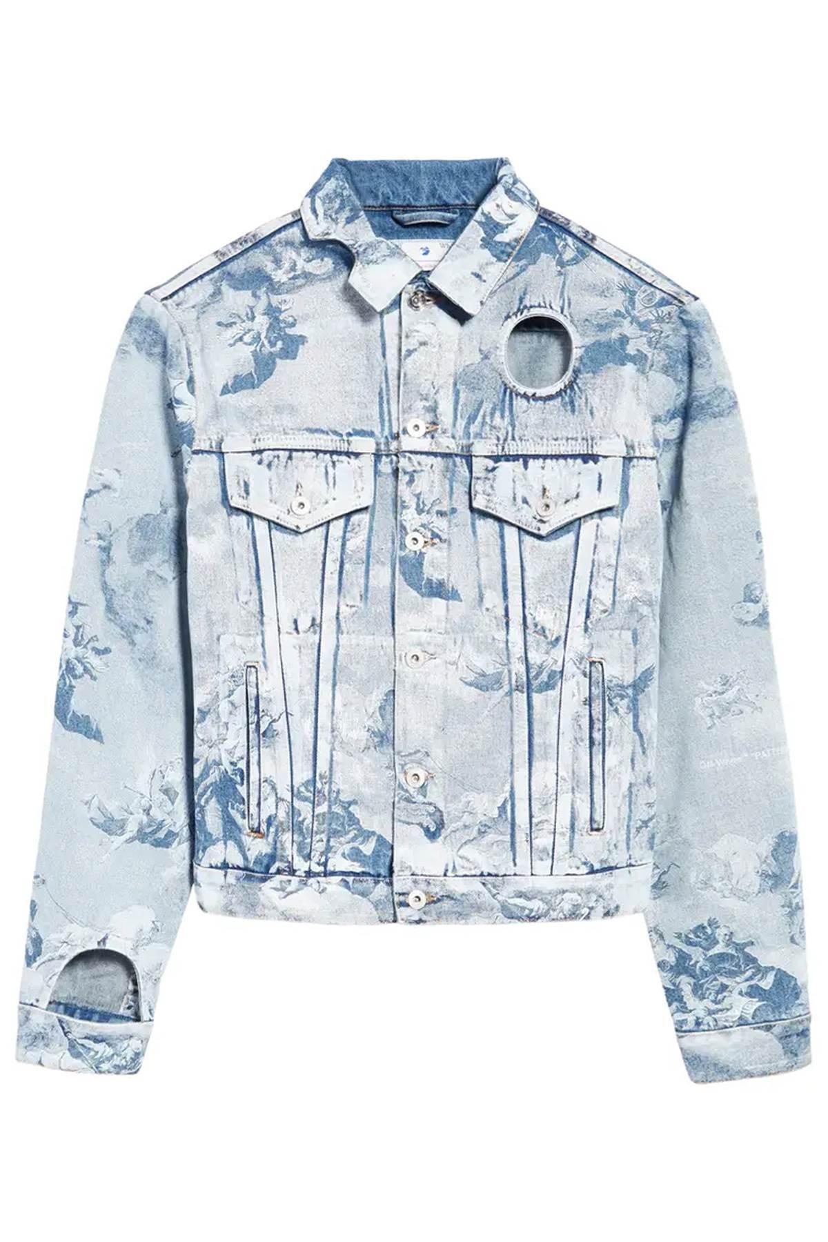 Off white shop blue jean jacket