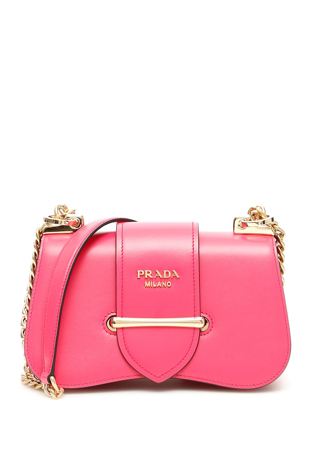Prada Leather Small Sidonie Bag in Pink - Lyst