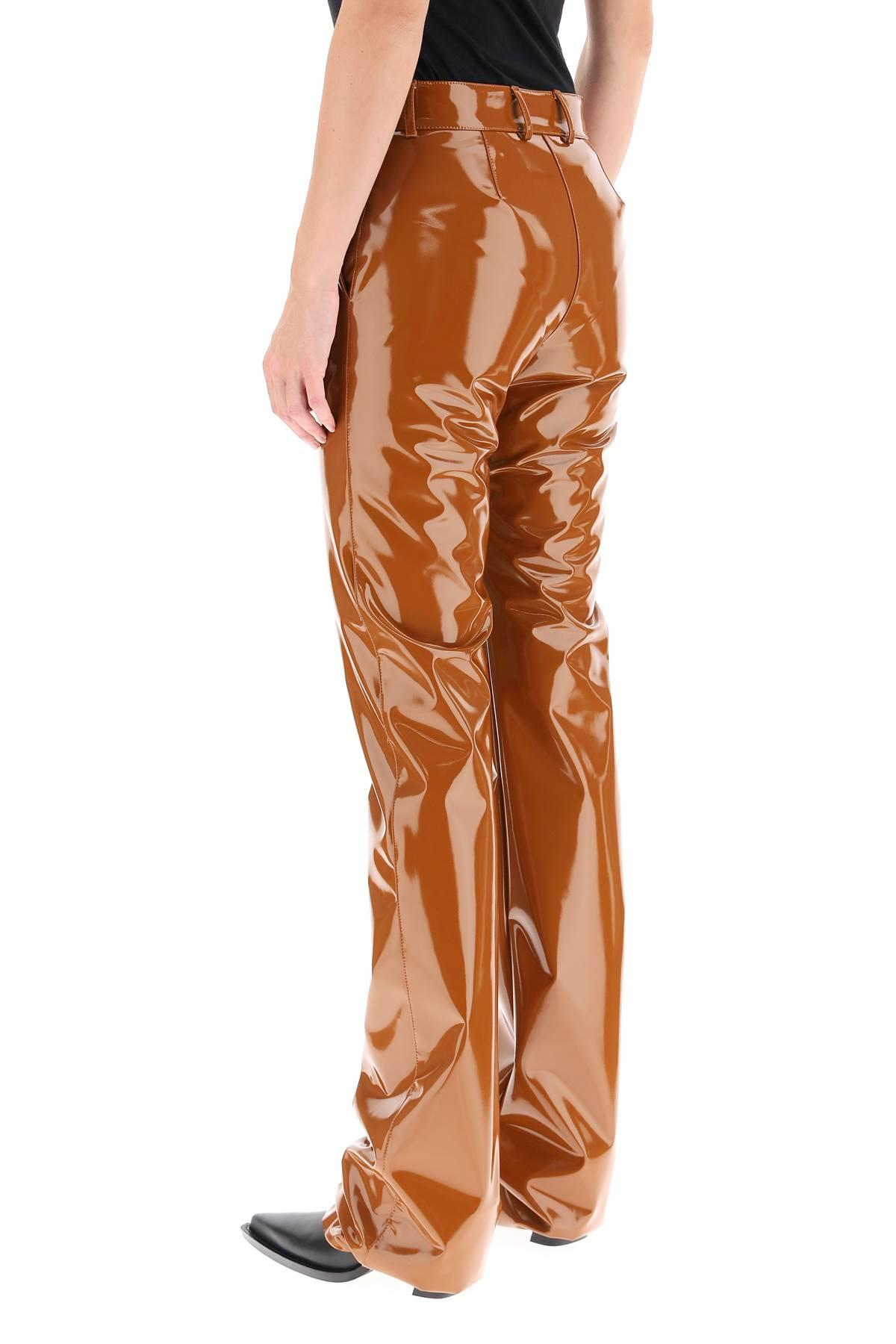 MSGM Vinyl Trousers in Brown - Save 37% - Lyst