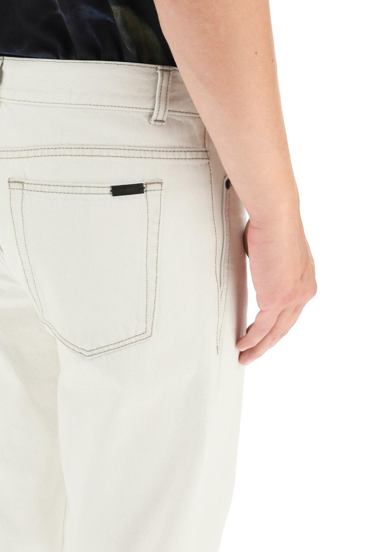 Five Pocket Jeans 29 White Cotton,denim 
