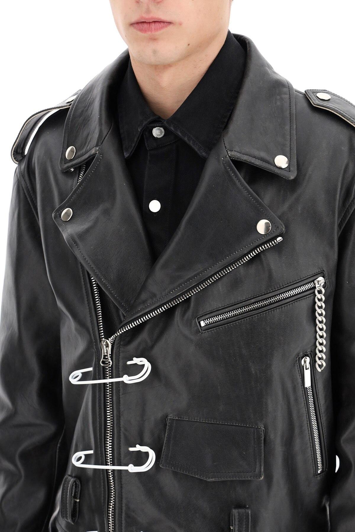 raf simons leather jacket