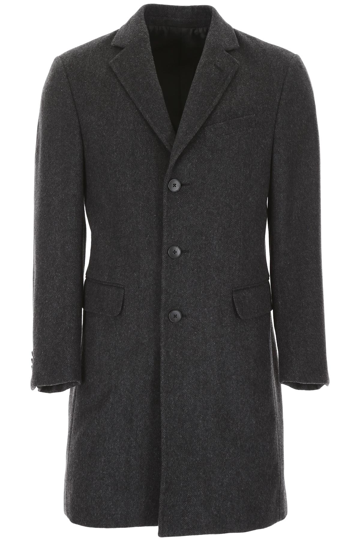 Z Zegna Wool Herringbone Coat in Grey (Gray) for Men Lyst