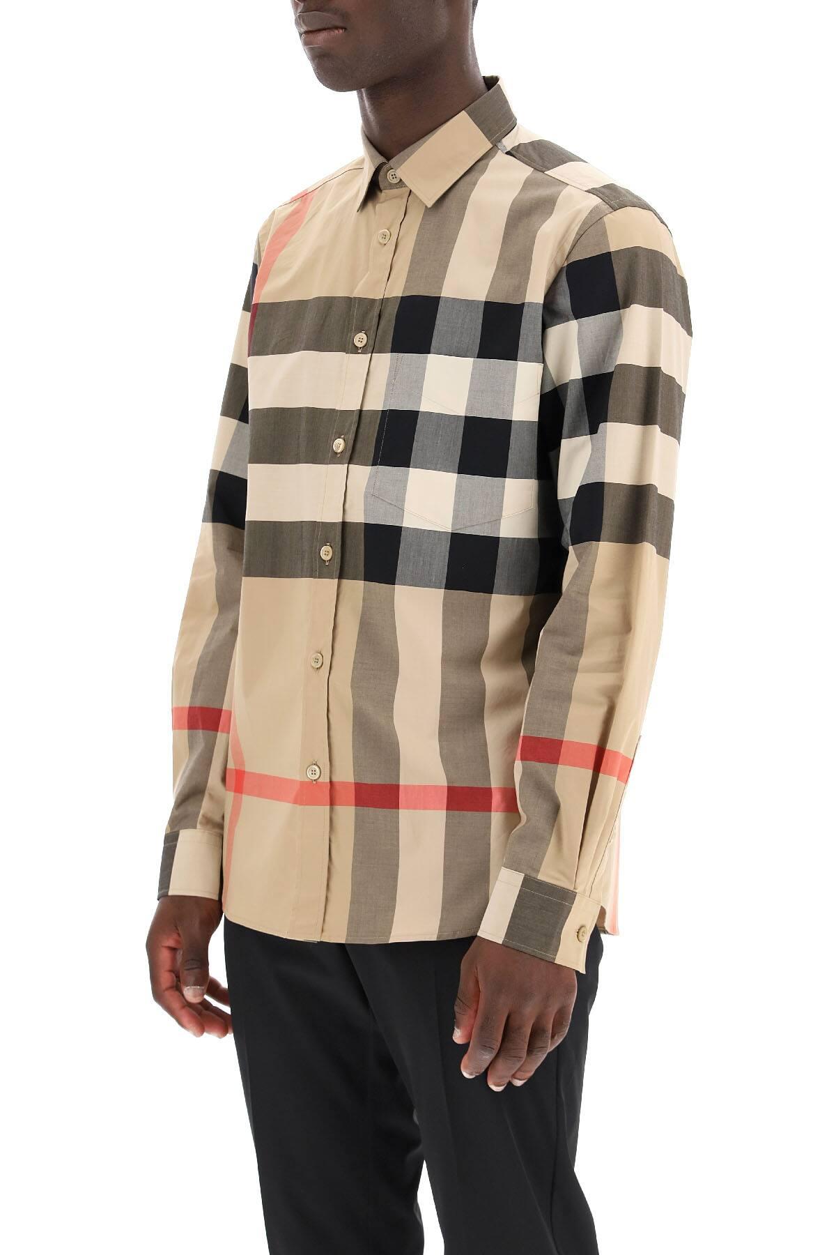 Burberry Cotton Maxi Check Shirt for 