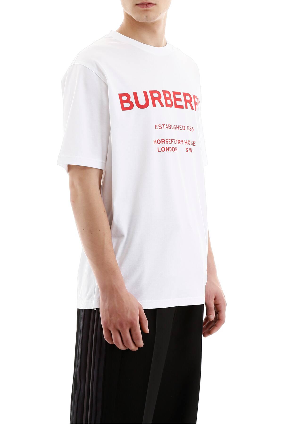 burberry white and red t shirt