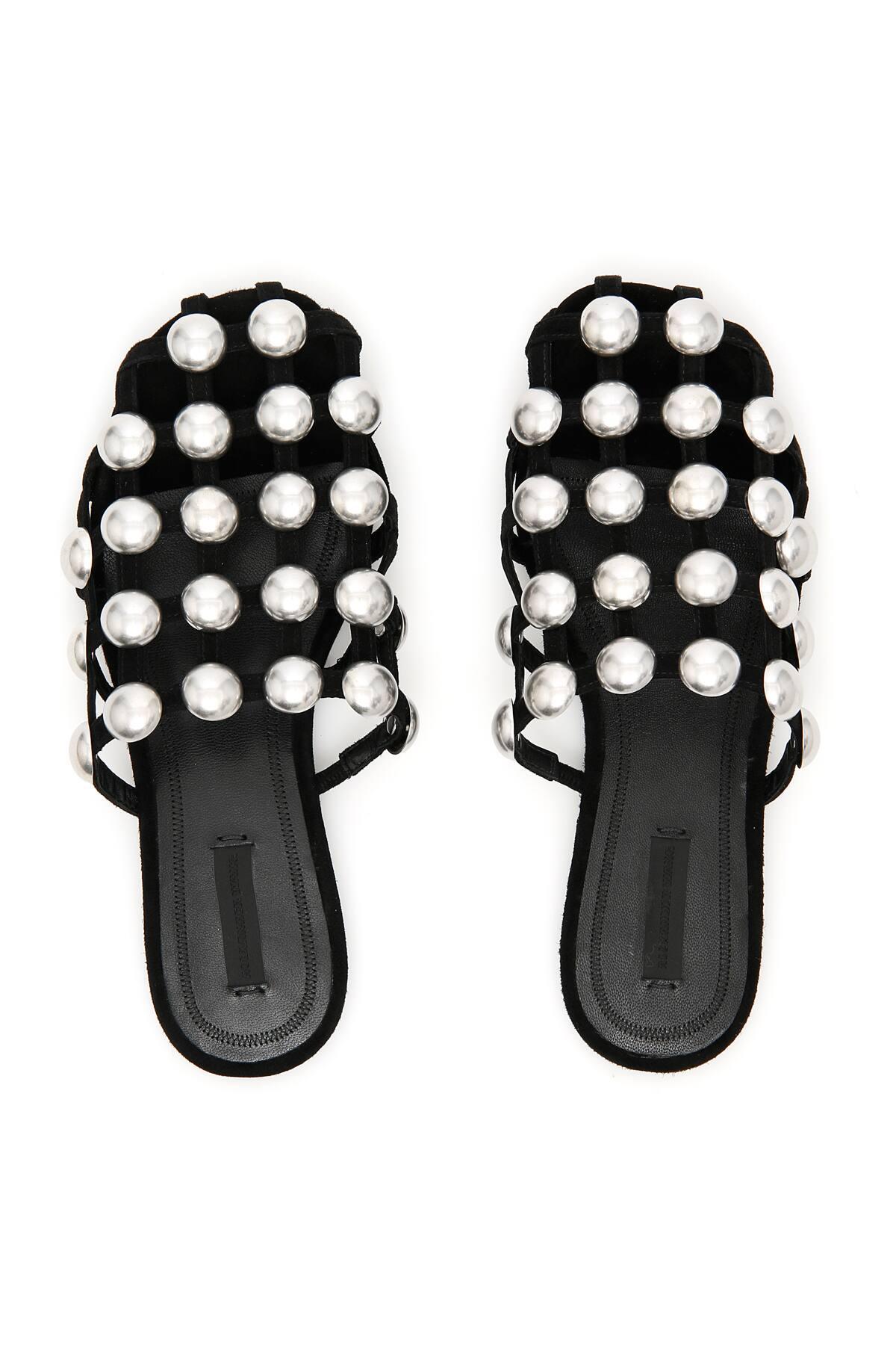 Alexander Wang Suede Amelia Slides in Black - Save 35% - Lyst