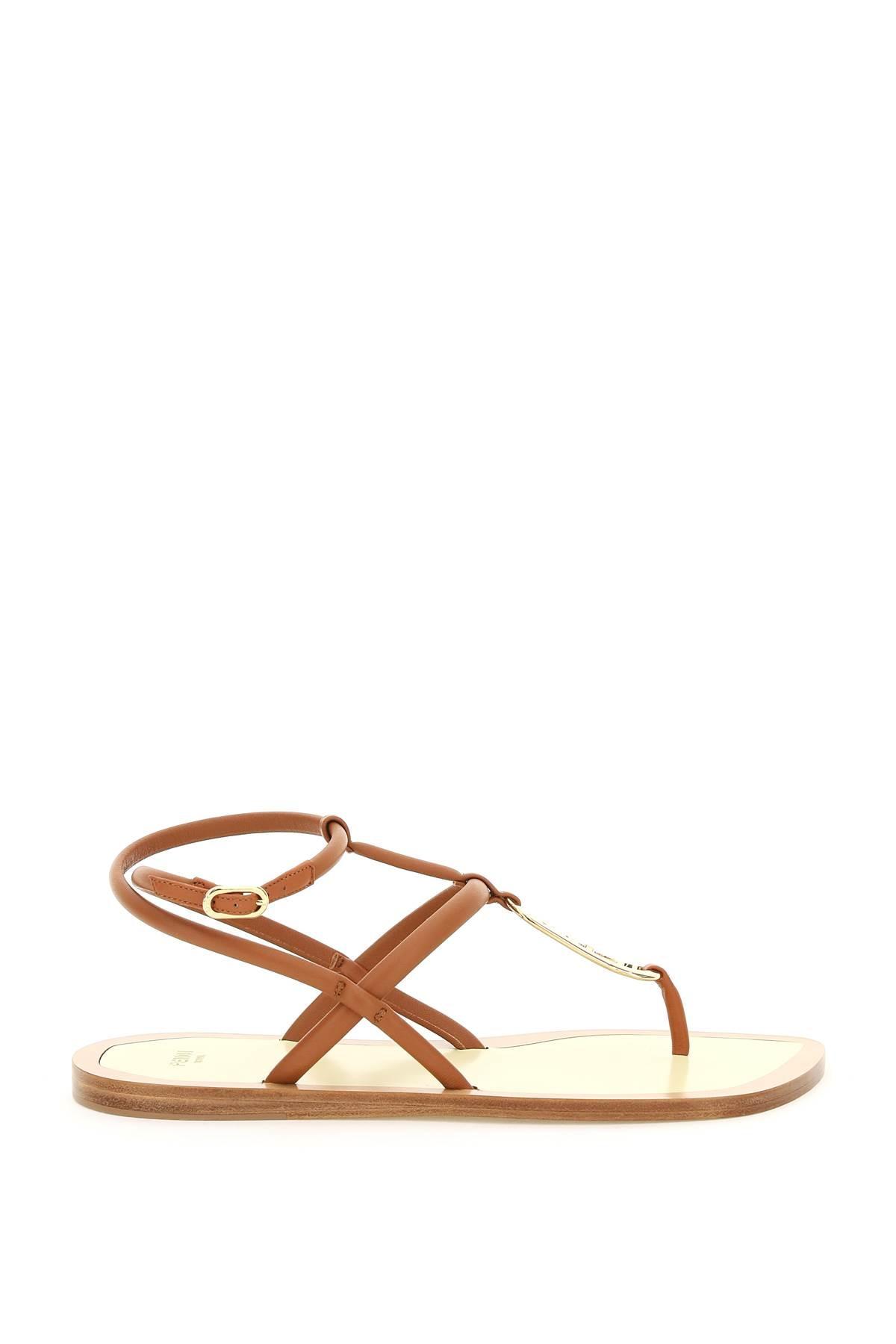 Fendi O'lock Sandals in Brown | Lyst