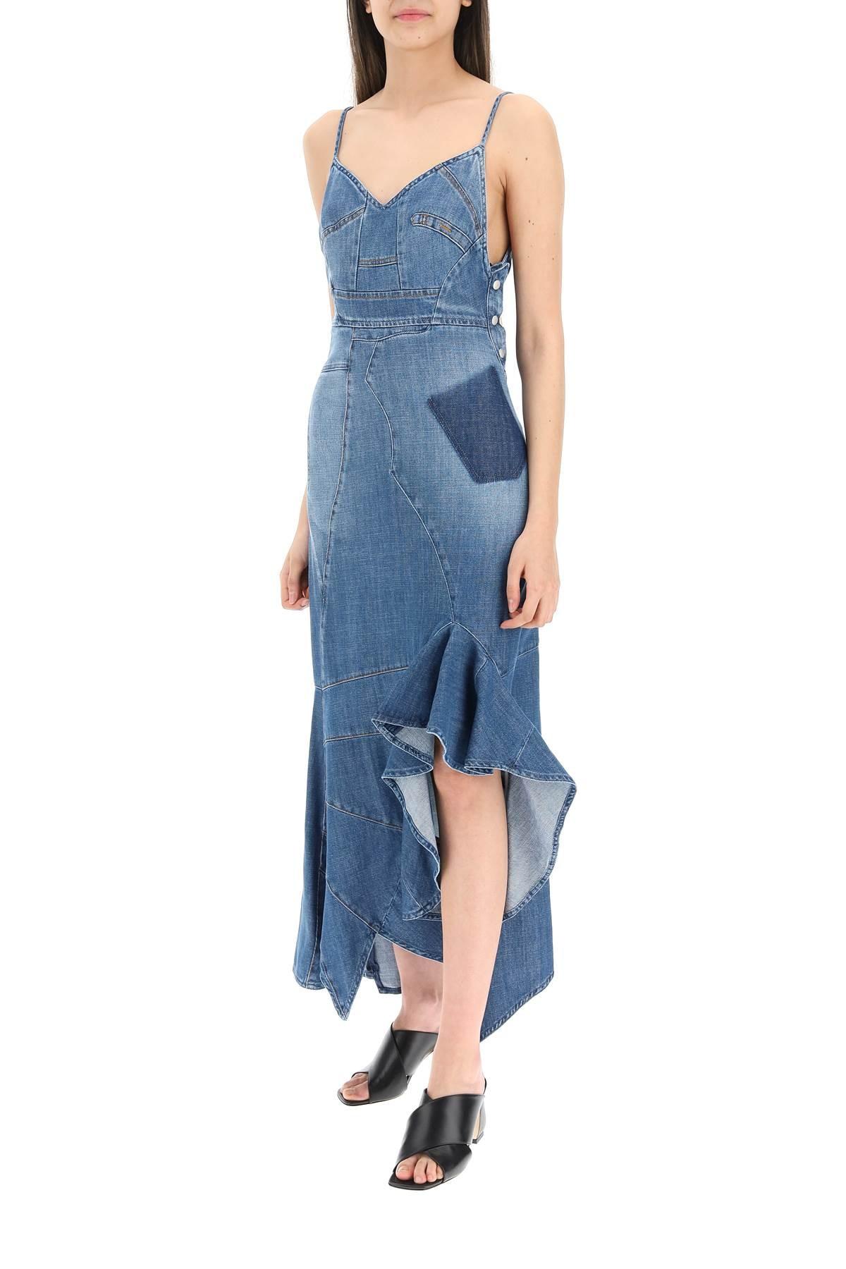 Loewe Asymmetric Denim Dress in Blue | Lyst