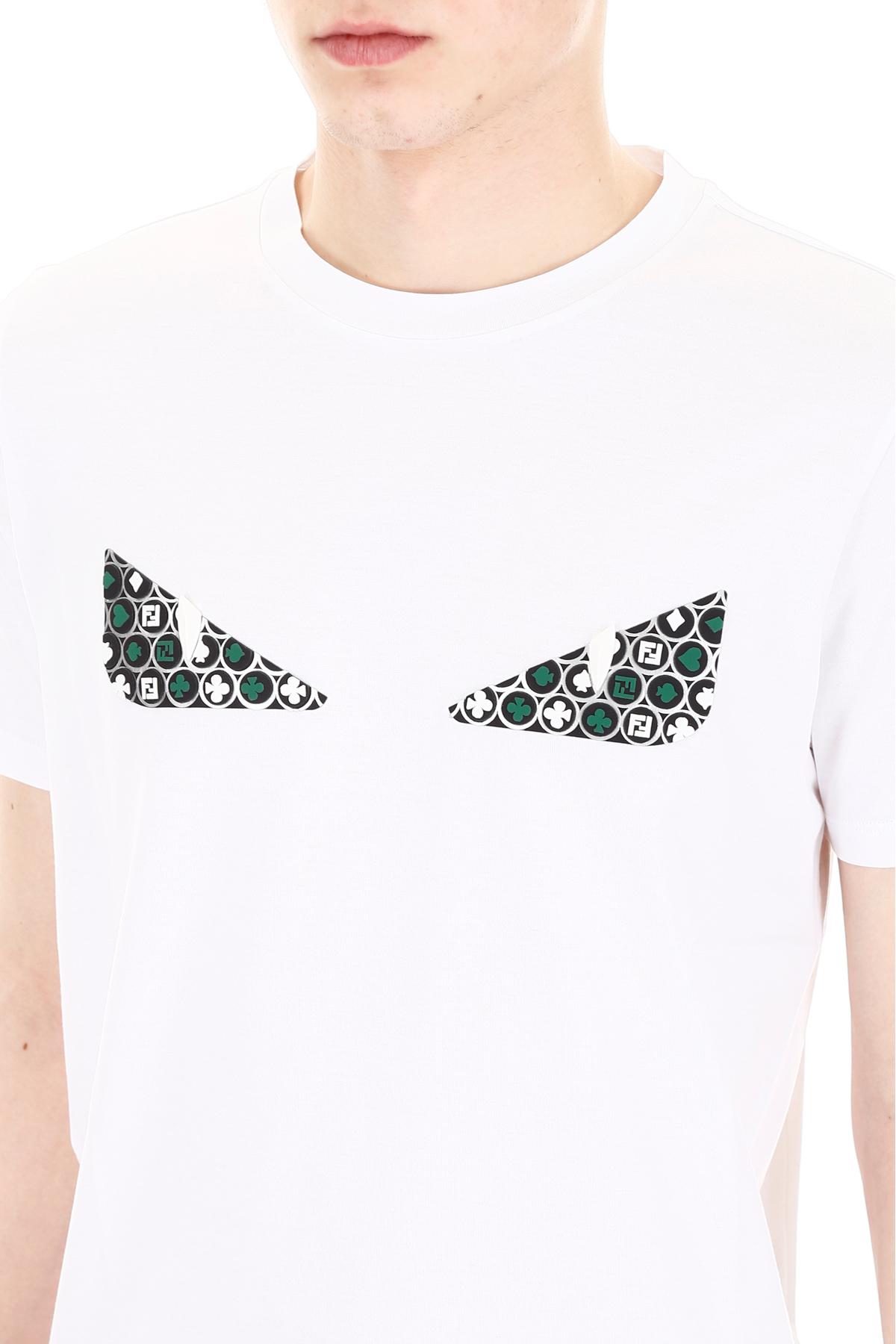 fendi t shirt white yellow eyes