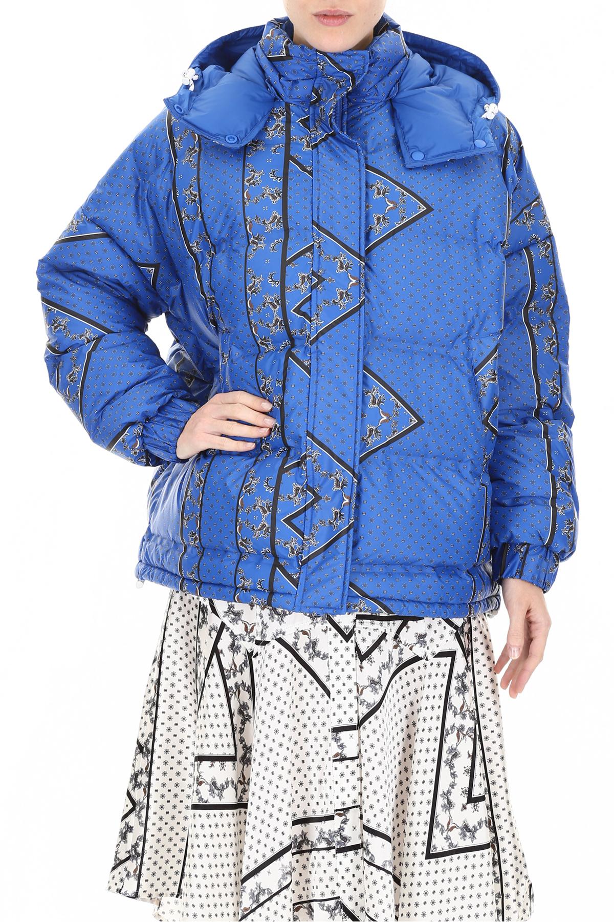 Ganni Bandana Print Puffer Jacket in Blue Lyst