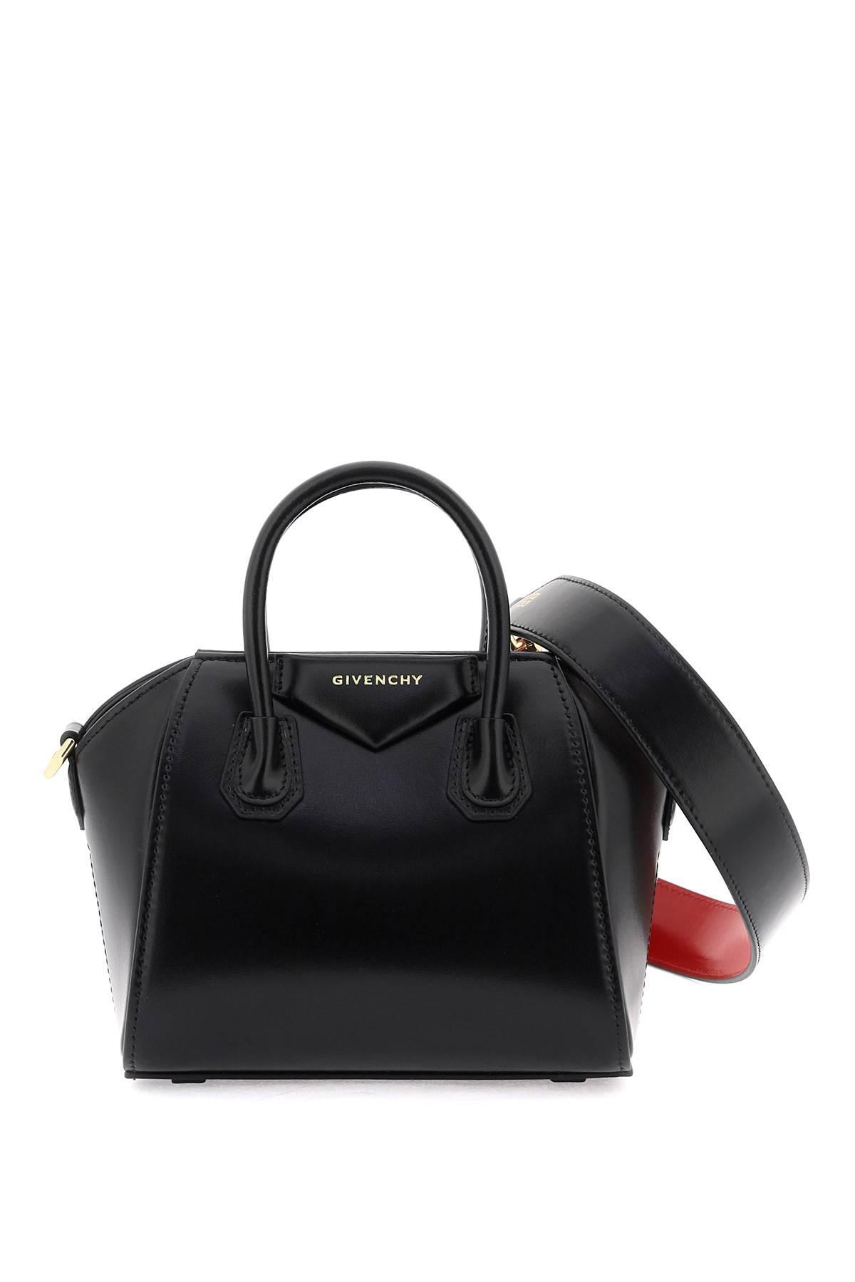 Givenchy Box Leather 'antigona Toy' Bag in Black | Lyst