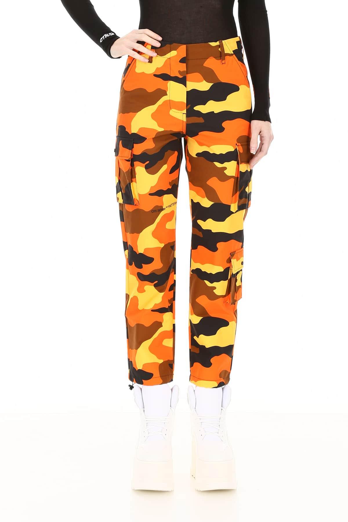 yellow black and white camo pants