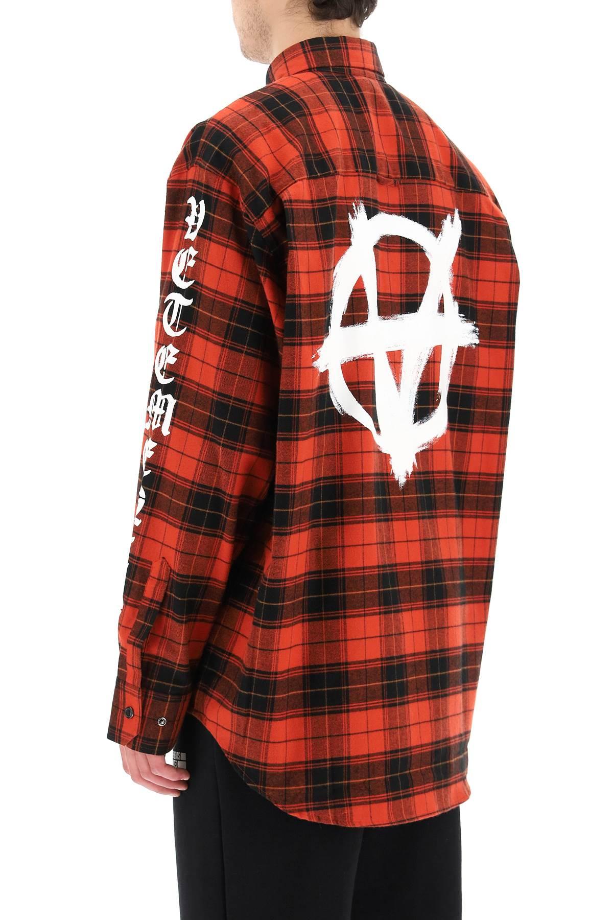 Vetements Anarchy Flannel Shirt in Red for Men | Lyst