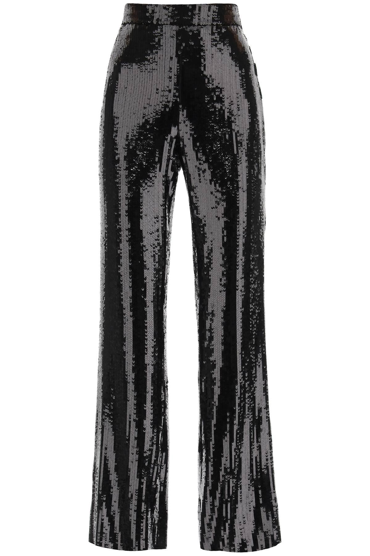 Max Mara Studio Synthetic 'papiri' Sequined Pants in Black | Lyst