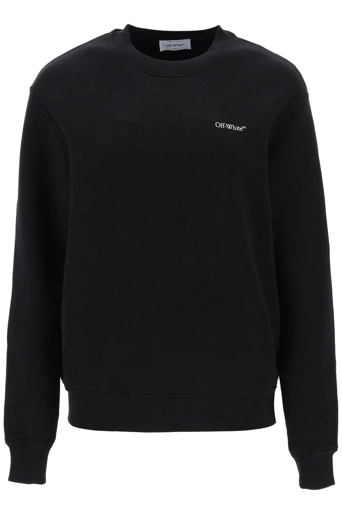 Off white black crew neck clearance