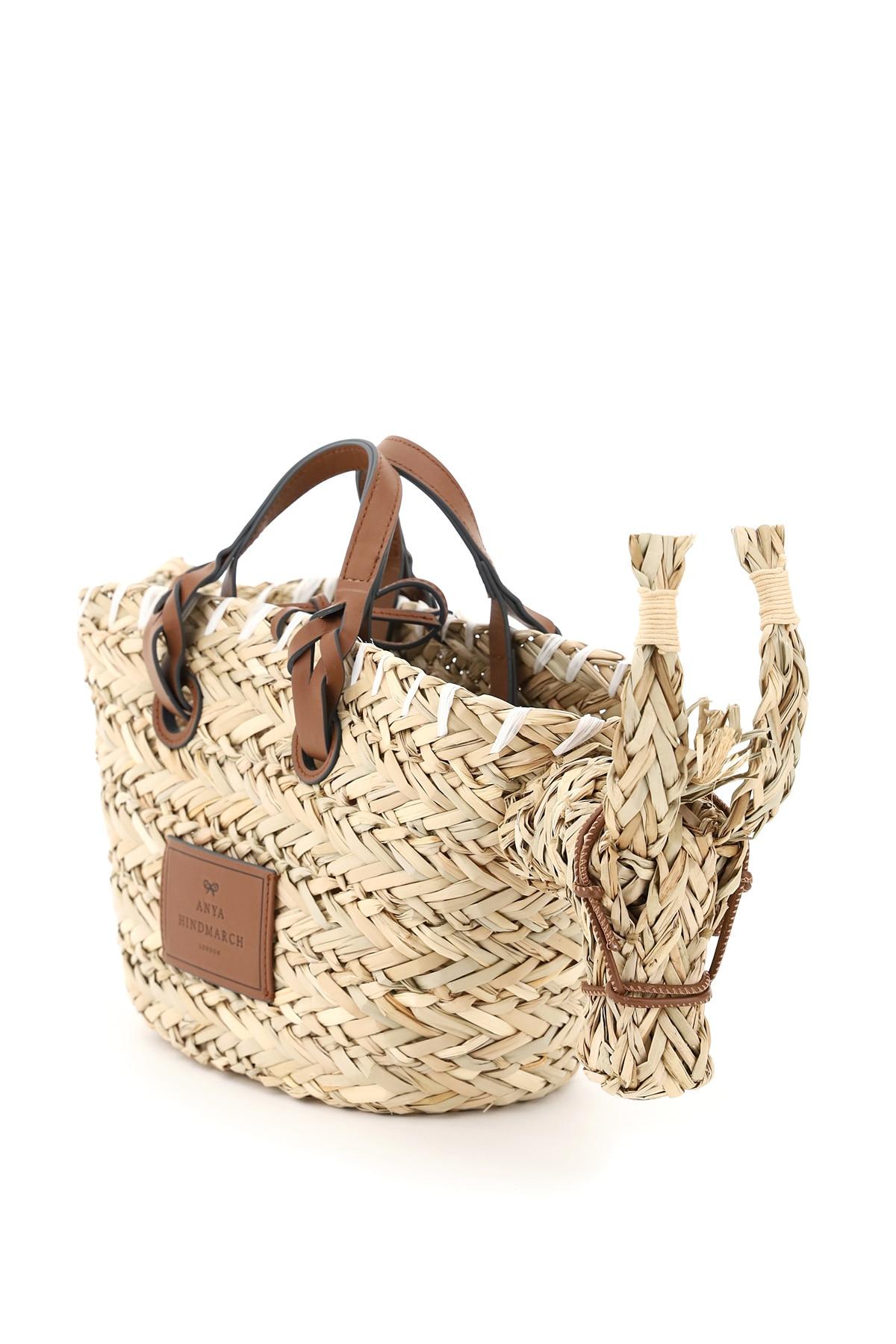 Anya Hindmarch Donkey Small Basket Bag in Beige,Brown (Natural) - Lyst