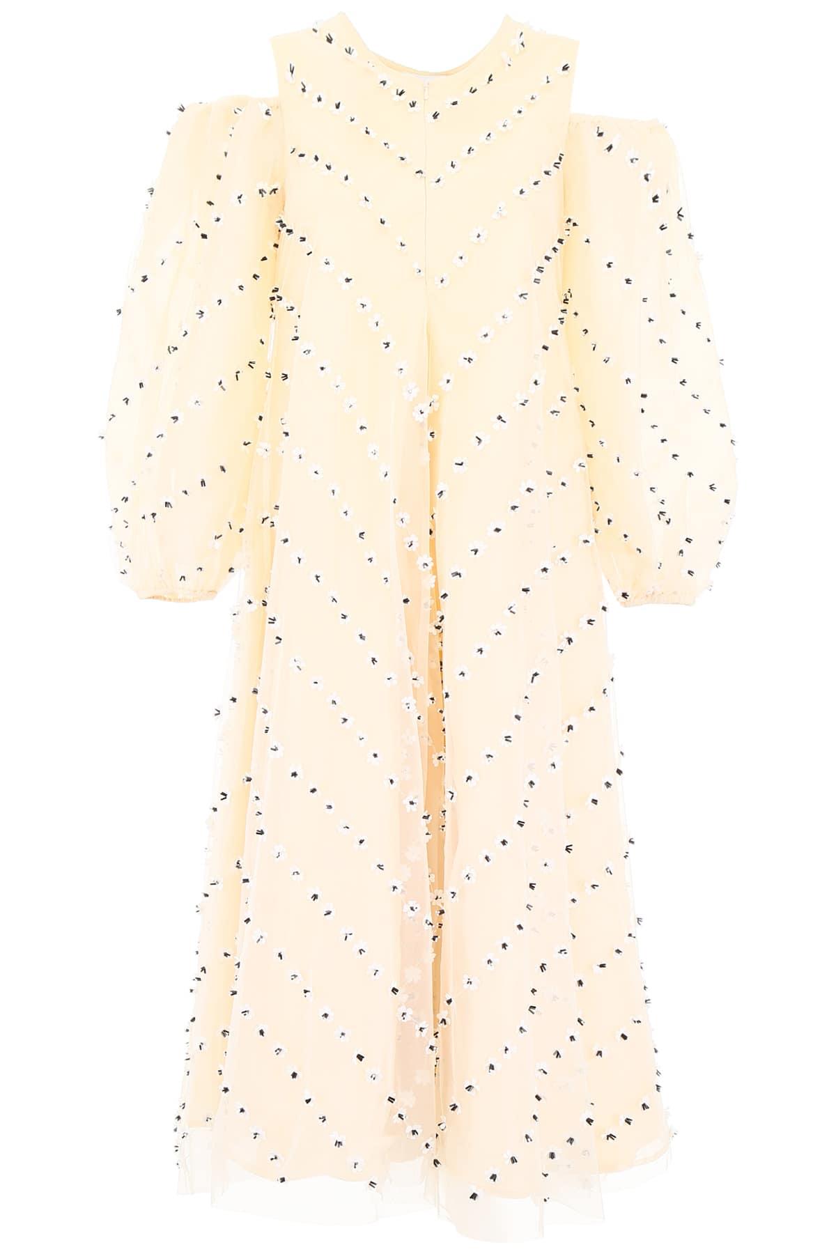 ganni embroidered dress