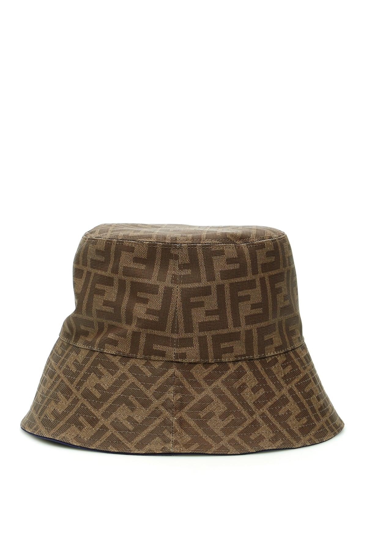 Fendi Reversible Ff Bucket Hat in Brown,Beige,Blue (Brown) for Men 