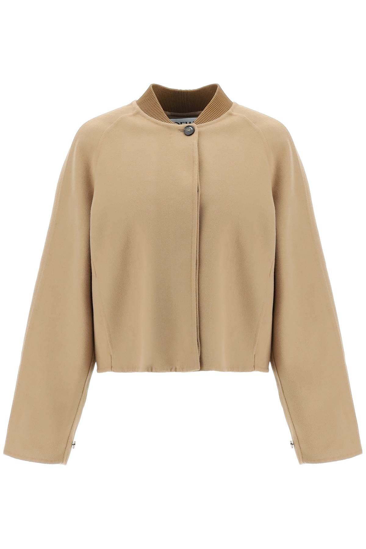 Loewe Wool And Cashmere Cape Jacket in Natural | Lyst