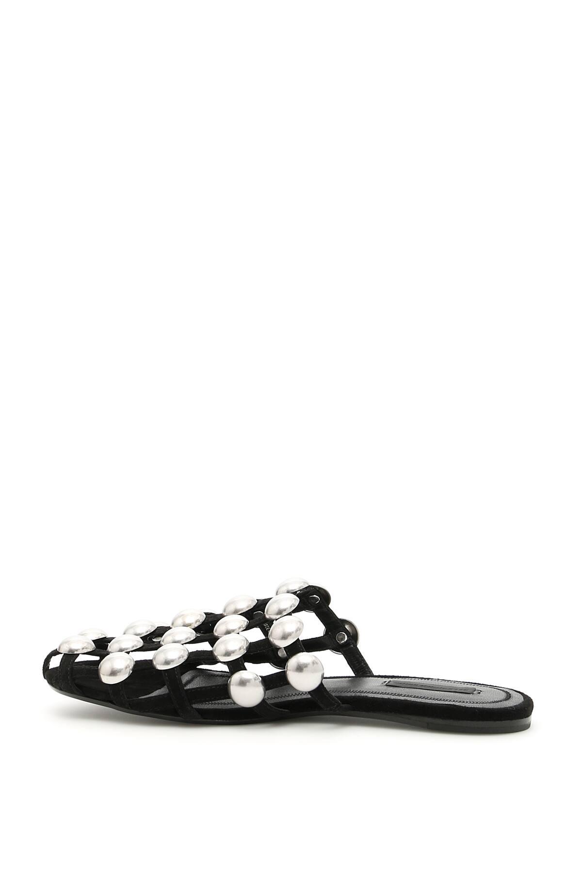 Alexander Wang Suede Amelia Slides in Black - Save 35% - Lyst