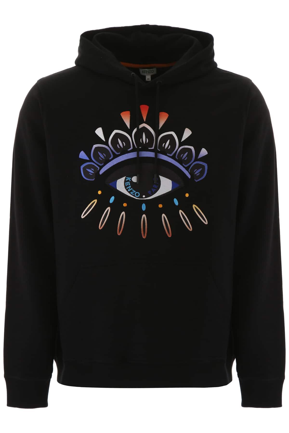 kenzo eye hoodie black