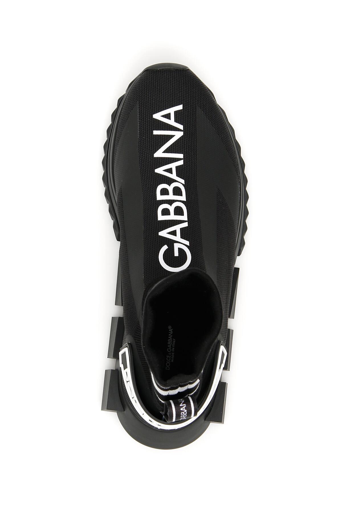 Dolce & Gabbana Rubber Sorrento Running Sneakers in Black,White (Black