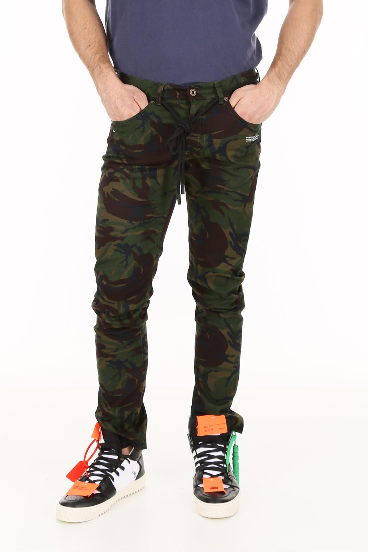 off white camo jeans