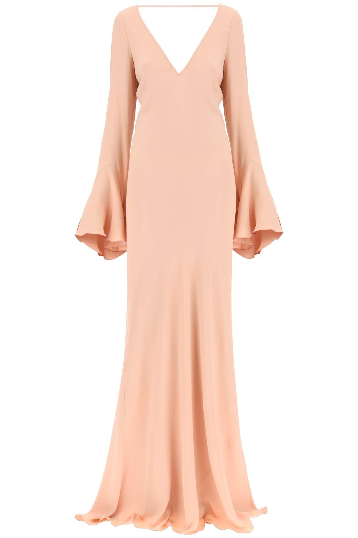 N°21 N.21 Long Dress With Ruffles in Pink | Lyst