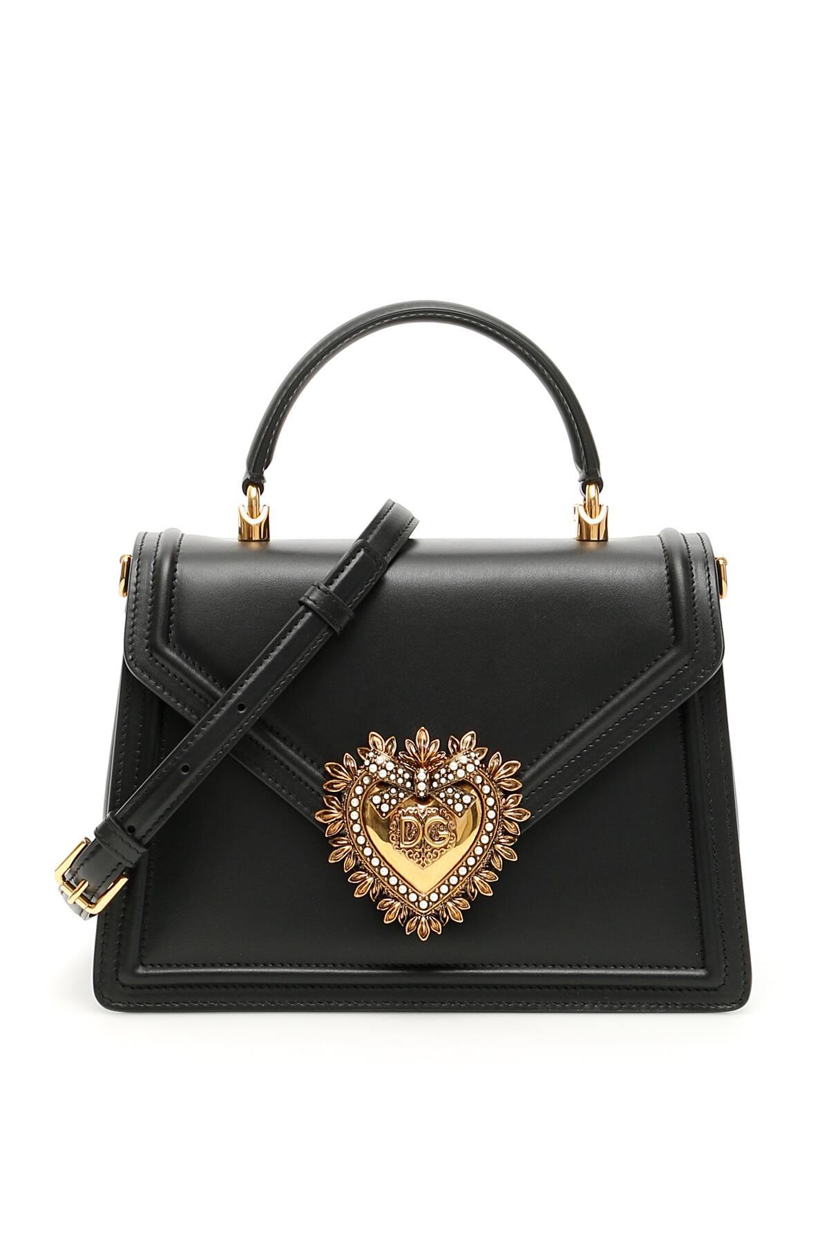 Dolce & Gabbana Leather Devotion Bag in Black - Lyst