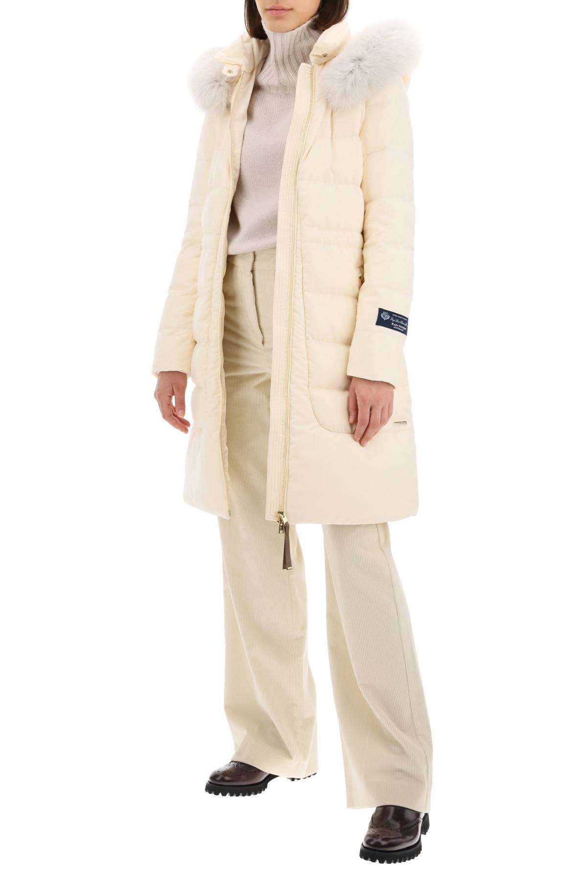 Woolrich Long Luxury Parka Loro Piana Collaboration in White | Lyst