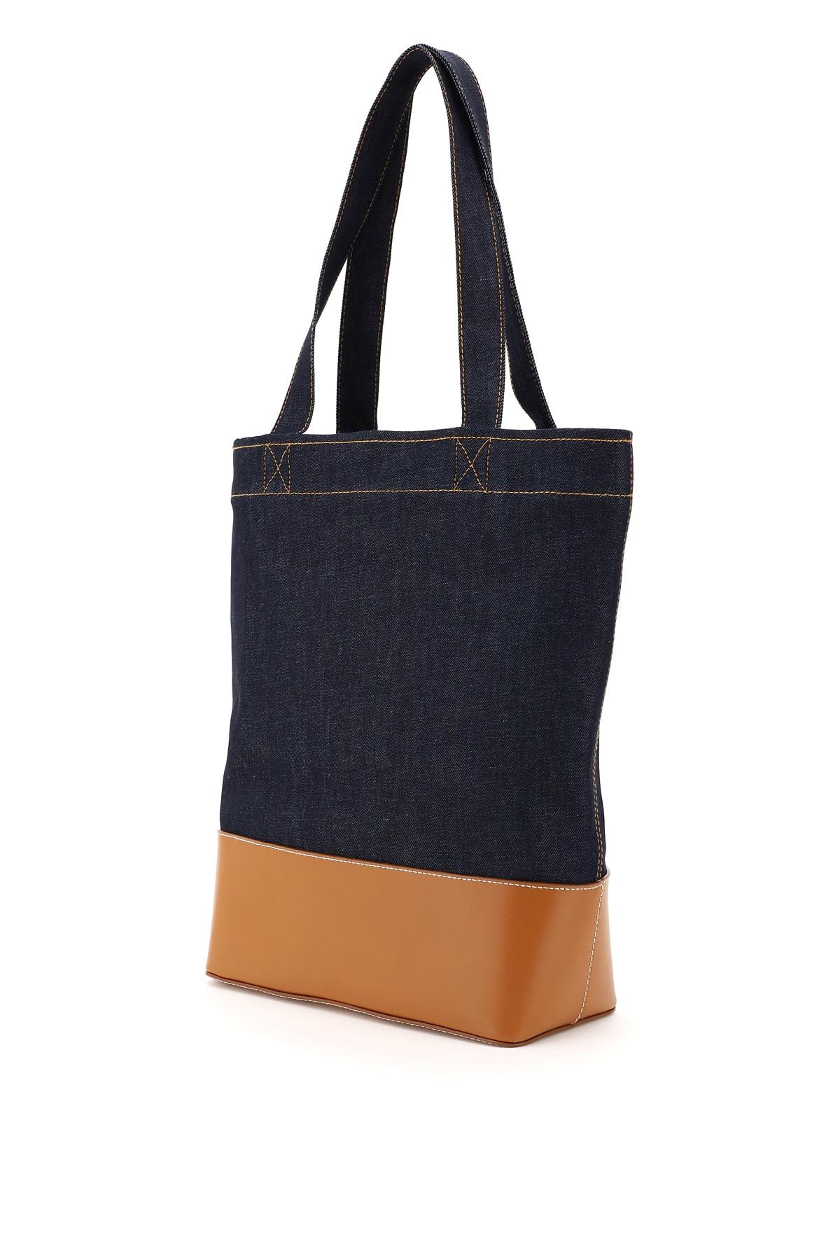 A.P.C. Axel Denim Tote Bag in Blue 