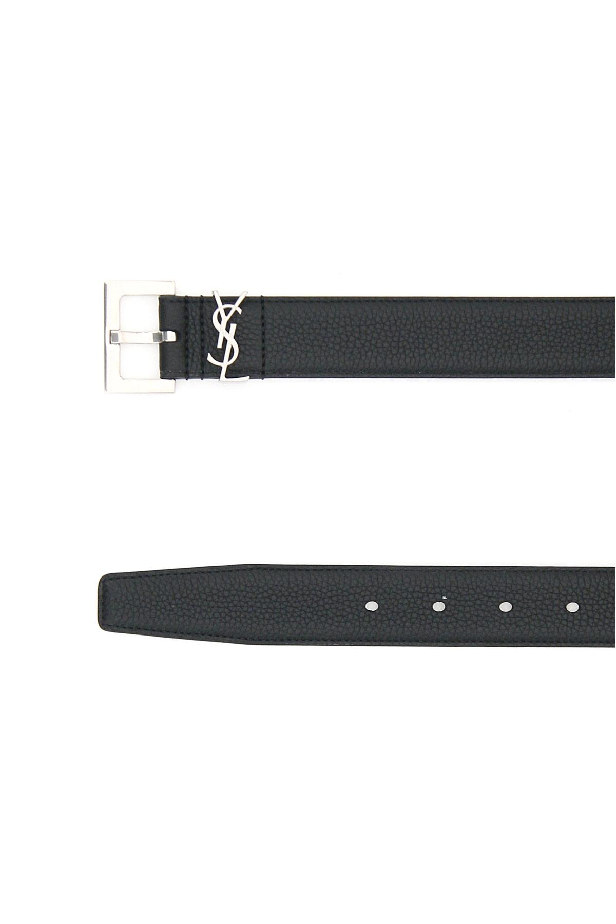 Saint Laurent Ysl Leather Belt in Black for Men Lyst