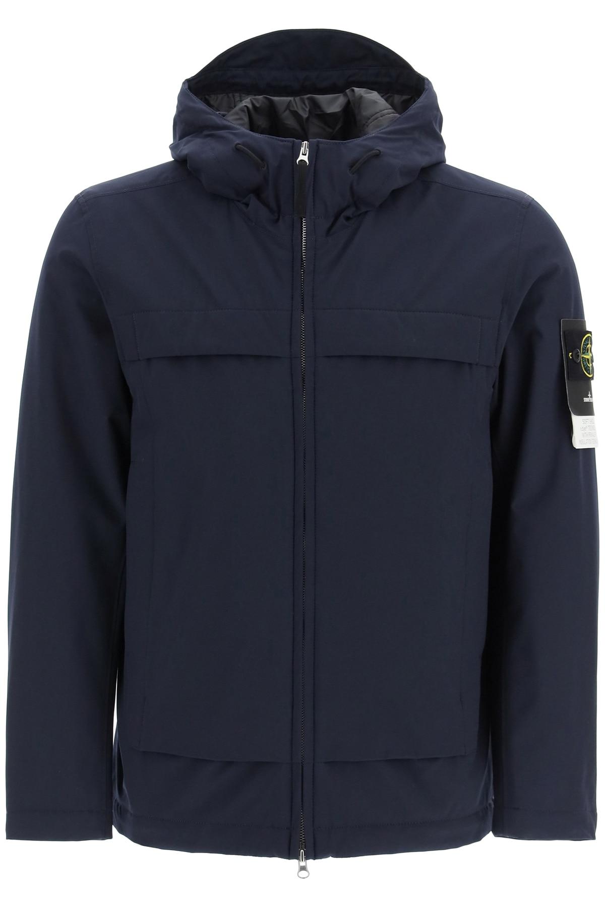 Stone Island Synthetic Soft Shell-r Jacket With E.dye Technology in Blue  for Men | Lyst