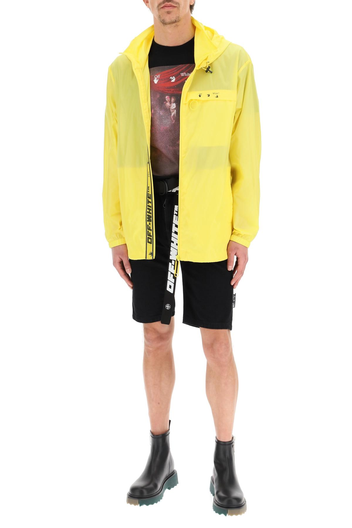 off white rain jacket