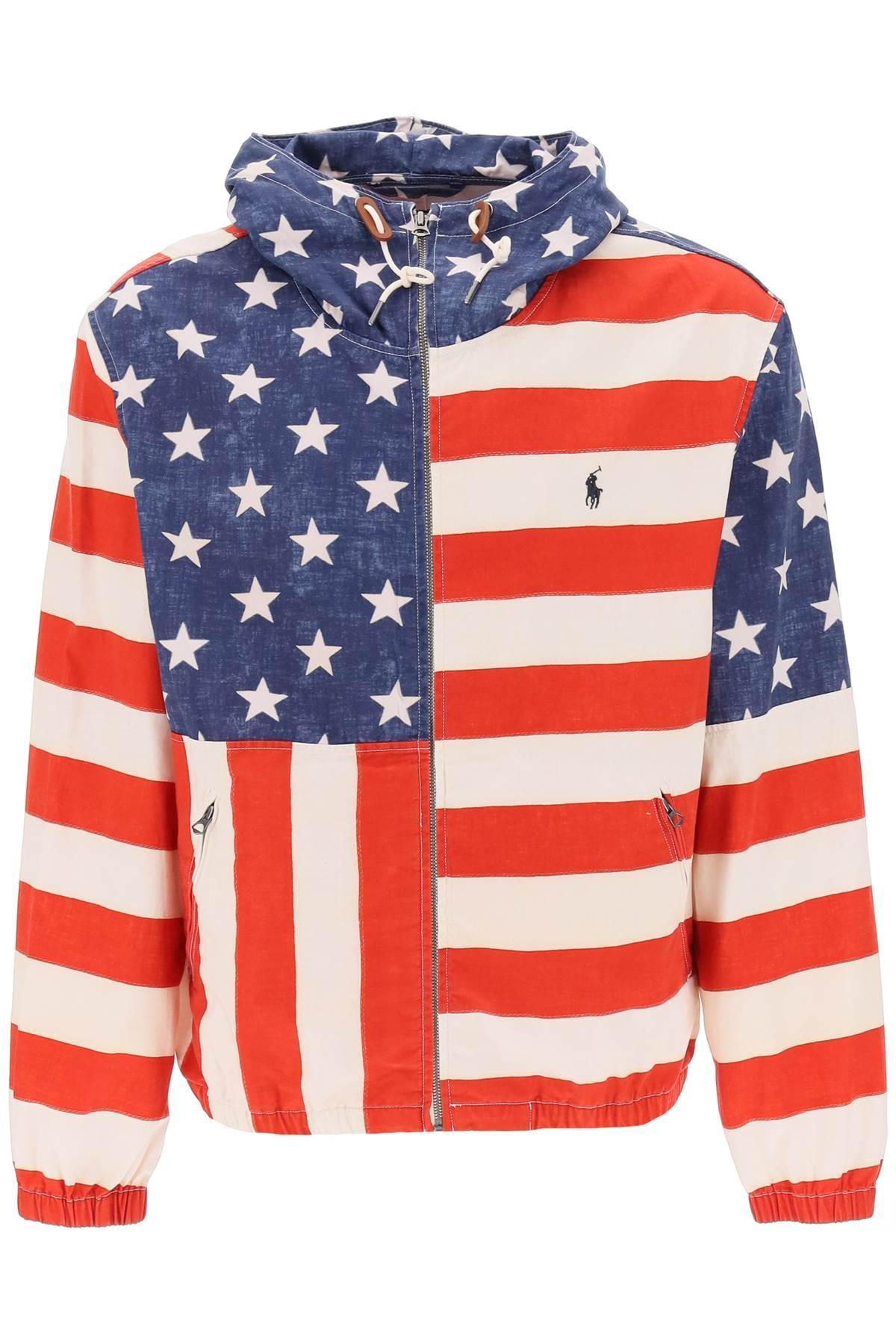 Polo Ralph Lauren Flag print Hooded Jacket in Red for Men Lyst Canada