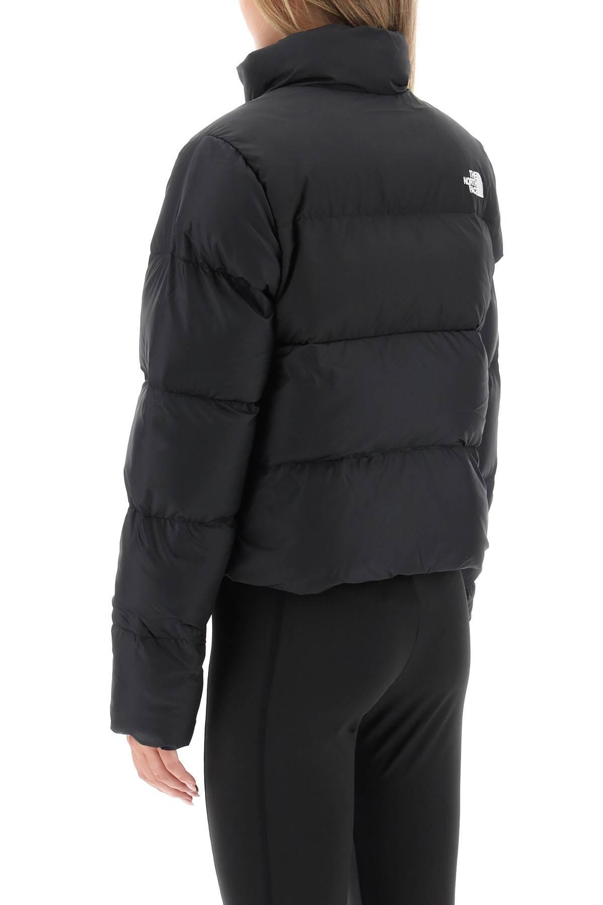 The North Face Saikuru Cropped Puffer Jacket in Black | Lyst