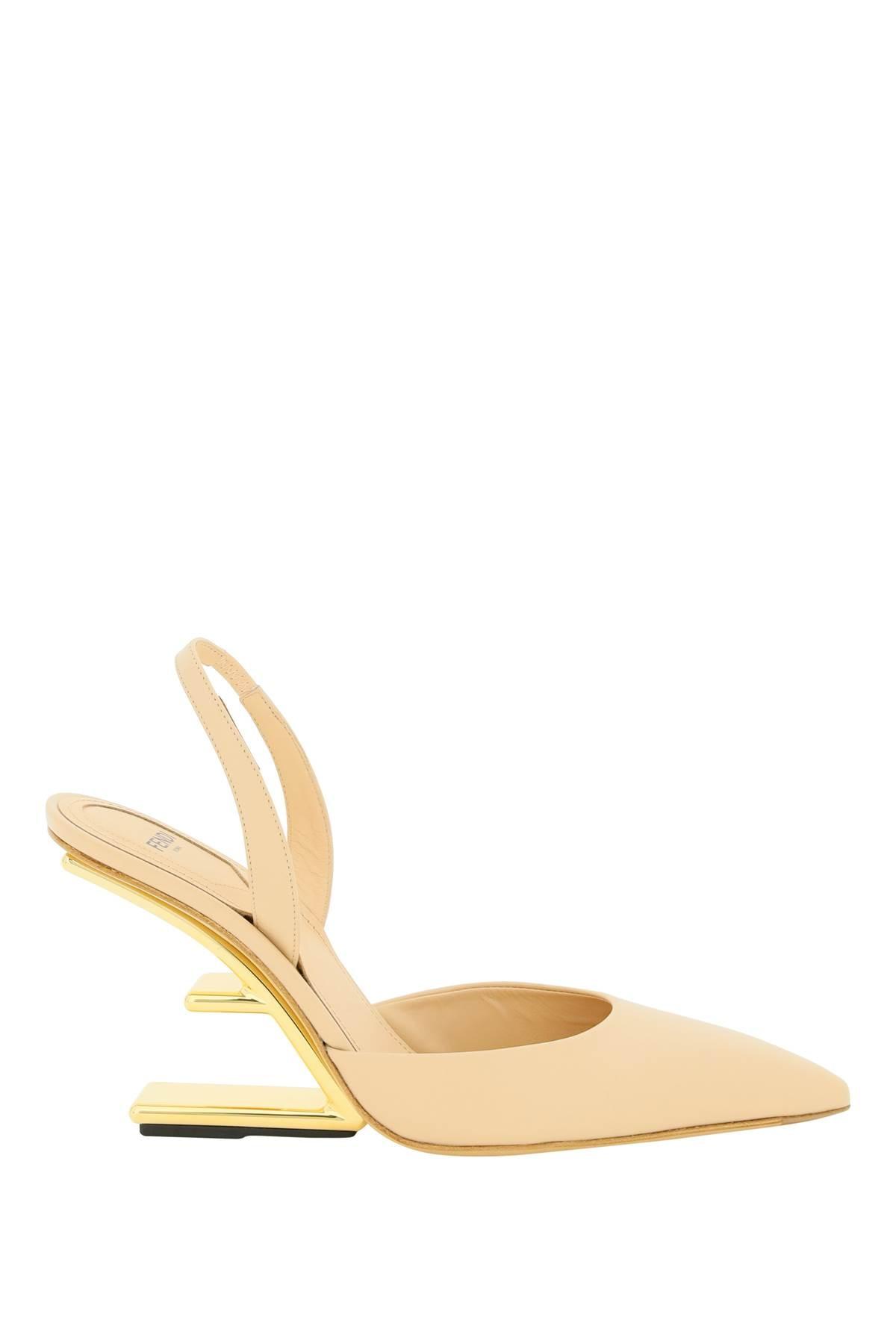Fendi First Slingback Pumps in Natural | Lyst