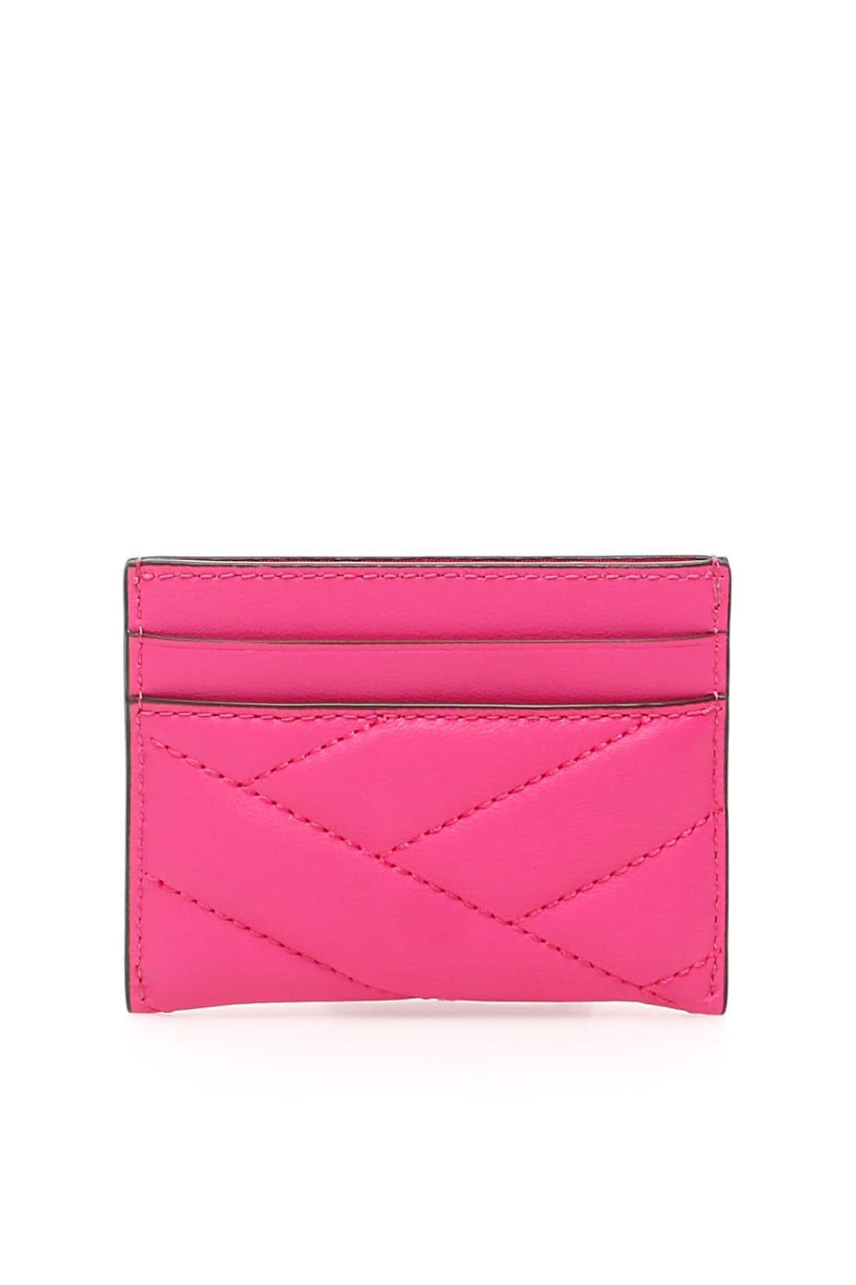 Tory Burch Kira Chevron Medium Slim Wallet in Pink