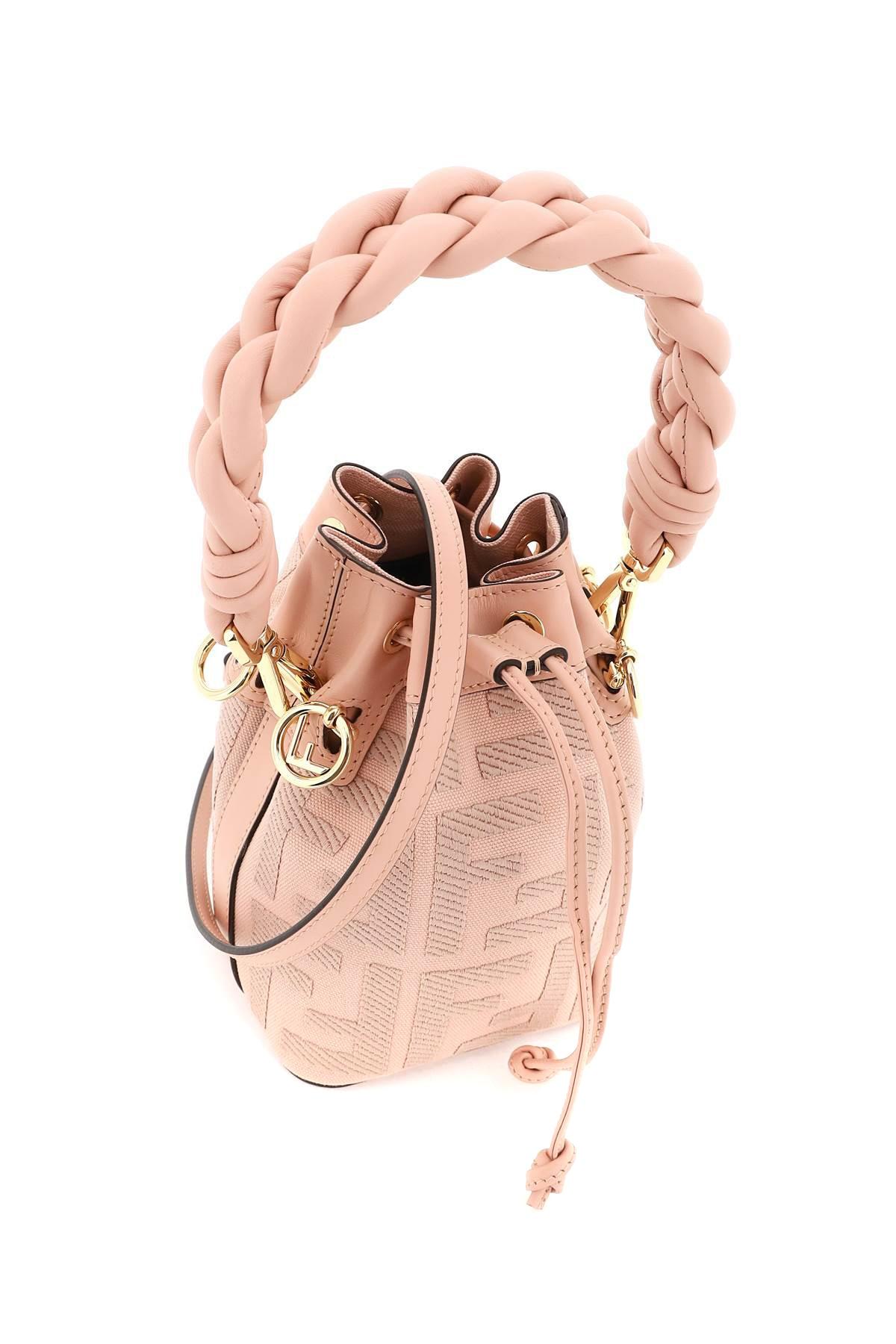 Fendi - Mon Tresor Mini Pink FF Canvas Bucket Bag