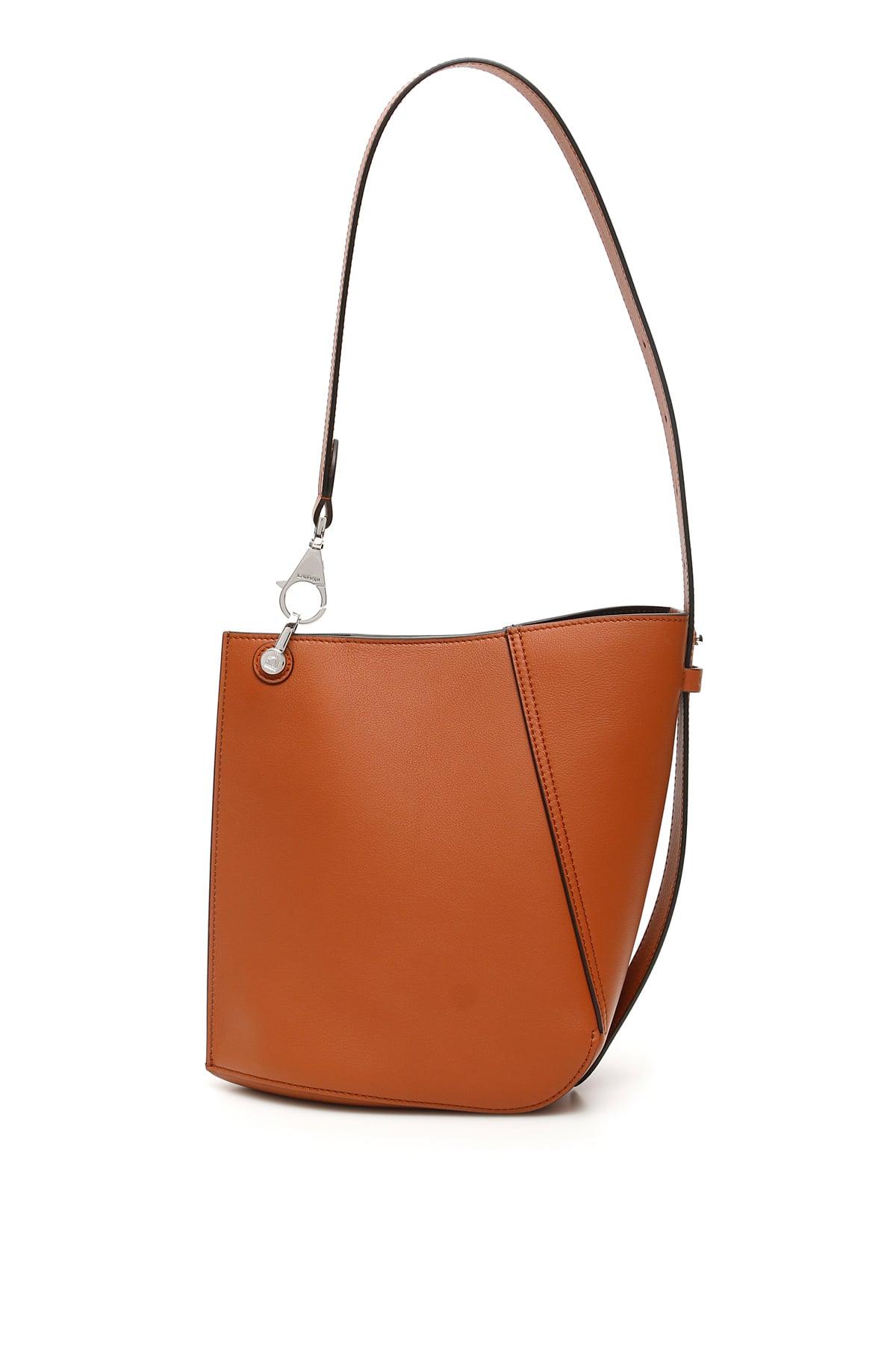 Lanvin Leather Small Hook Bag in Brown - Lyst