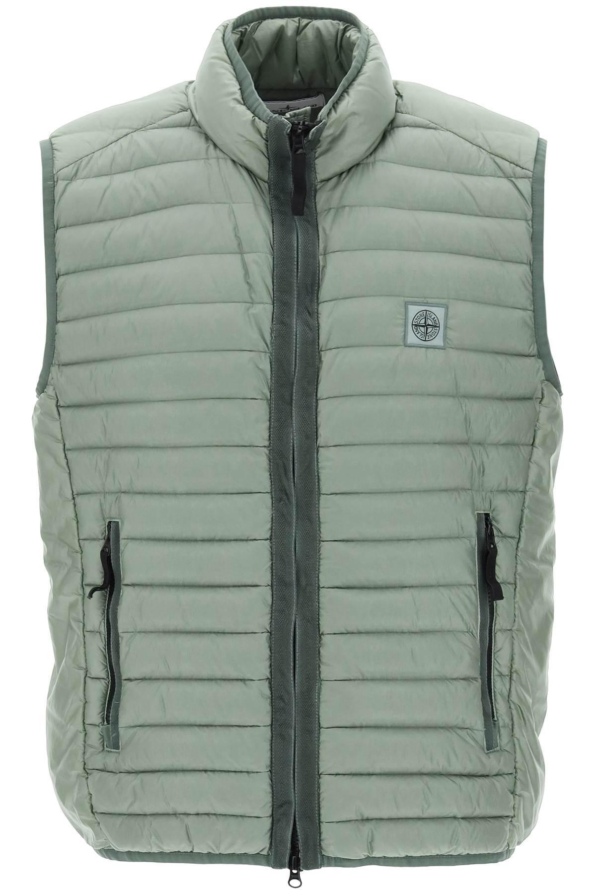 Stone Island Loom Woven Chambers Rnylon Downtc Packable Vest in Green